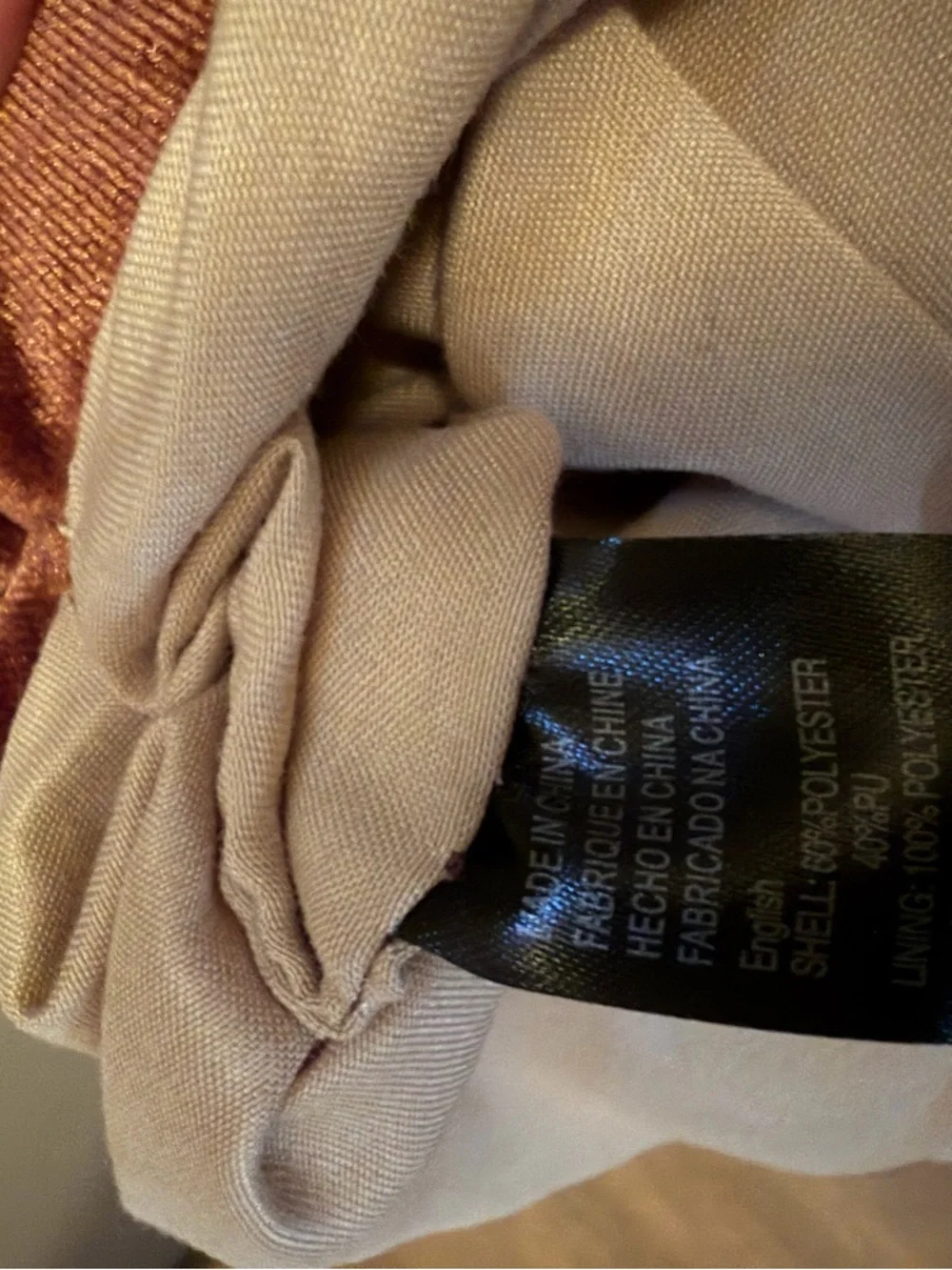 Velvet Ring Handle Crossbody Bag Brown w/ Leather Strap